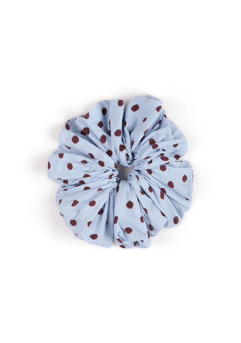 Scrunchie | Blue Polka Fudge